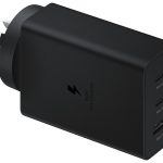 Samsung 65W PD Power Adapter Trio - Black(EP-T6530NBEGAU),3-in-1 Wall Charger(2 x USB-C, USB-A), Versatile Compatiblity, 1 Year Warranty