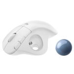 LOGITECH M575 ERGO WIRELESS TRACKBALL MOUSE,BOLT RECEIVER,BT,WHITE - 2YR WTY
