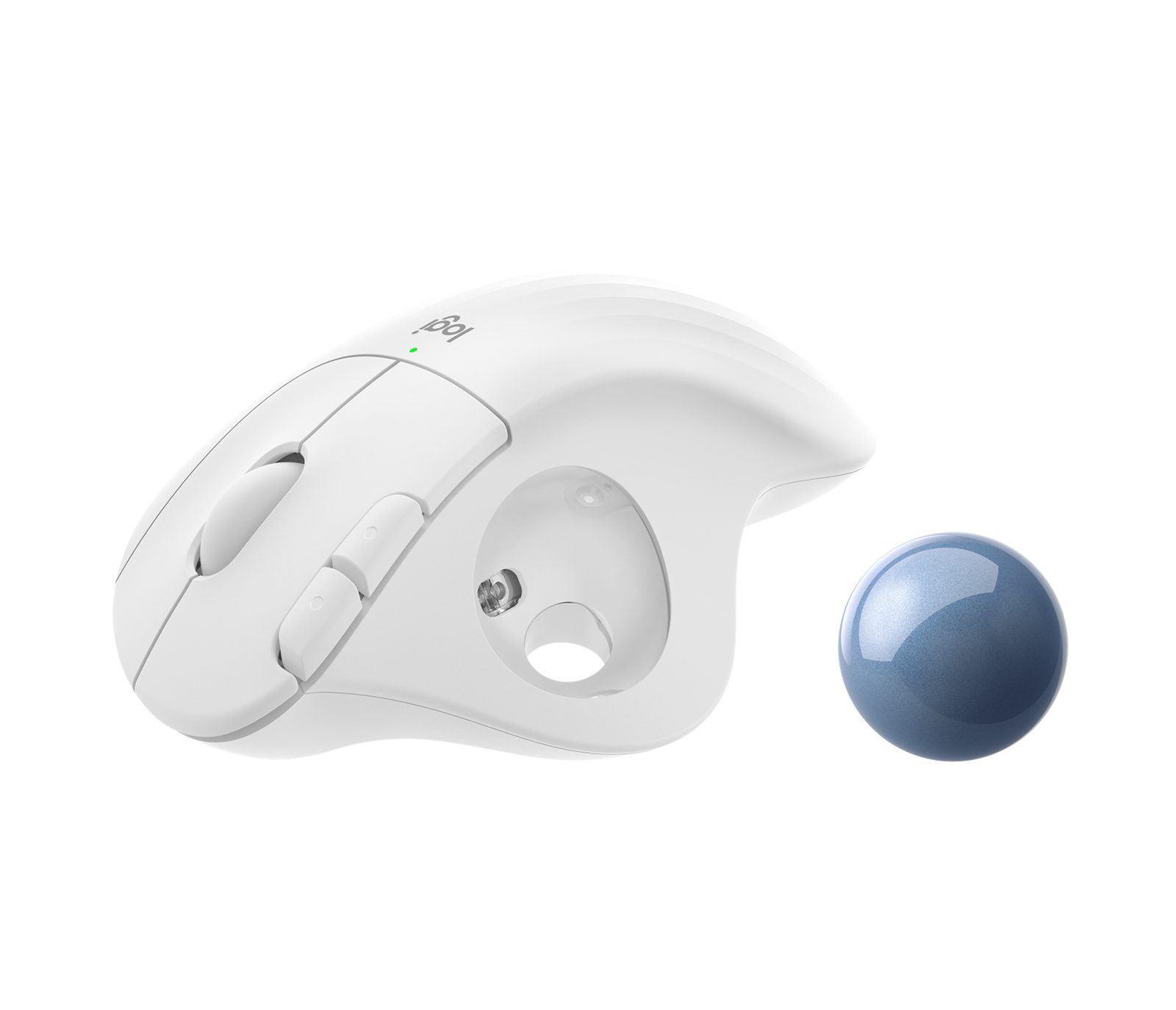 LOGITECH M575 ERGO WIRELESS TRACKBALL MOUSE,BOLT RECEIVER,BT,WHITE - 2YR WTY