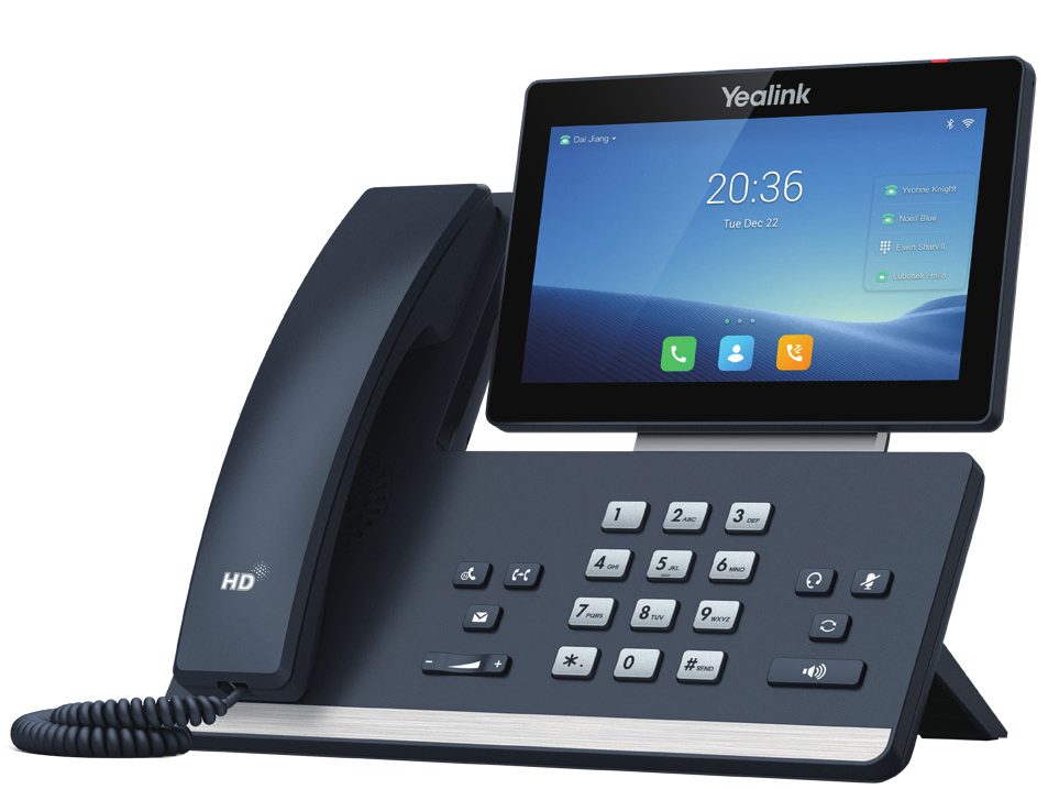 YEALINK (SIP-T58W) IP PHONE WITHHANDSET, 7" TOUCH SCREEN, BT, WIFI, aOS 9.0