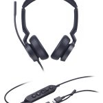 YEALINK WIRED (UH46) MS STEREOHEADSET,NOISE CANCELLING MIC, USB C NATIVE, C TO A ADAPTER