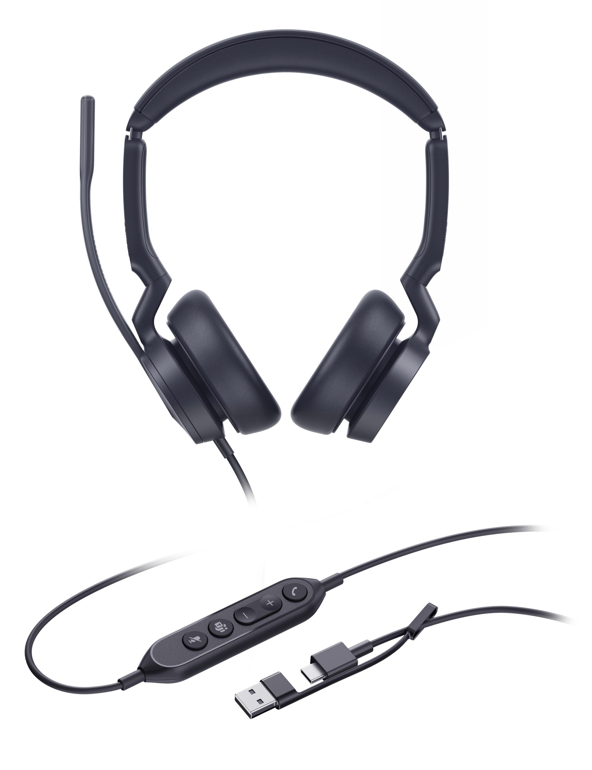 YEALINK WIRED (UH46) MS STEREOHEADSET,NOISE CANCELLING MIC, USB C NATIVE, C TO A ADAPTER