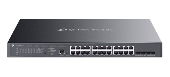 TP-Link SG3428XMPP Omada 24-Port Gigabit and 4-Port 10GE SFP+ L2+ Managed Switch with 16-Port PoE+ & 8-Port PoE++