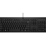 HP 125 Wired Keyboard - Compatible with Windows 10, Desktop PC, Laptop, Notebook USB Plug and Play Connectivity, Easy Cleaning 1YR WTY