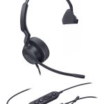 YEALINK WIRED (UH42) MS MONO HEADSET,LEATHER CUSHIONS,NOISE CANCELLING MIC,C TO A ADAPTER