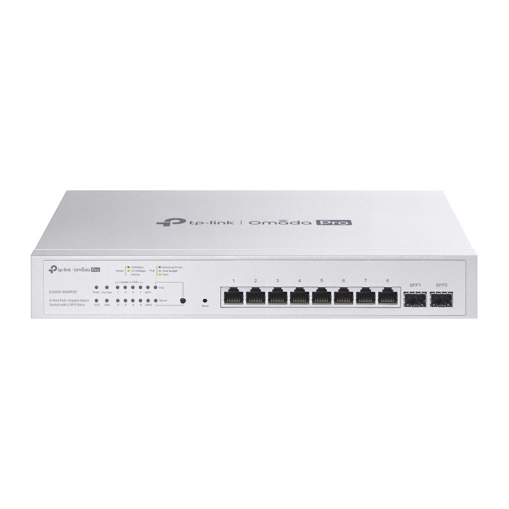 TP-LINK OMADA PRO 8-PORT GIGABIT SMART SWITCH, POE+(8), SFP(2), 150W, 5YR