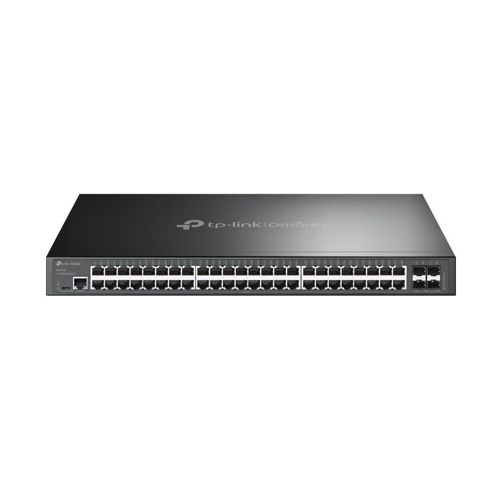 TP-Link SG3452X Omada 48-Port Gigabit L2+ Managed Switch with 4 10GE SFP+ Slots, Integration with Omada SDN Controller, Static Routing, OAM, sFlow, DD