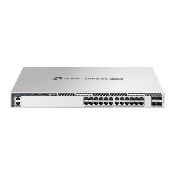 TP-LINK OMADA PRO 24-PORT MANAGED 2.5G L3 SWITCH, 2.5GE (24), SFP28(4), 1U, 5YR