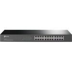 TP-Link 24-port 10/100mbps Rackmount Unmanaged Switch Energy-efficient Supports Mac 19-inch Rack-mountable Steel Case 4.8 Gbps Switching Cap (TL-SF1024)
