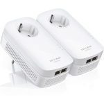 TP-Link Av2000 2-port Gigabit Passthrough Powerline Starter Kit, Homeplug Av2, Up To 2000mbps, 2x2 Mimo With Beamforming, Plug And Play (TL-PA9020P KIT)