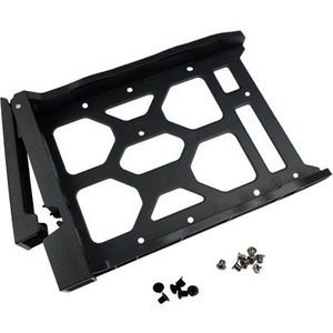 QNAP HDD Tray for 3.5" and 2.5" drives without key lock, black, plastic with 6 x screws for 2.5" HDD & 8 x screws for 3.5" HDD - Image 2