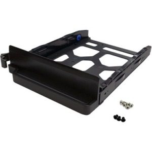 QNAP Black HDD Tray v4 for 3.5" and 2.5" drives without key lock, black, plastic with 6 x screws for 2.5" HDD, tooless - Image 2