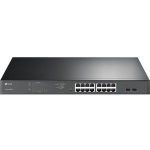 TP-Link 16-port Gigabit Poe+ Easy Smart Switch, 16 Gigabit Rj45 Ports, 2 Sfp Slots, 802.3at/af, 192w Poe Power, 1u 19-inch Rack-mountable (TL-SG1218MPE)