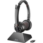 Poly Plantronics Savi S8220 Oth Wireless Uc Stereo Dect Headset,d200 Dongle,pc, Usb-a (209215-02)