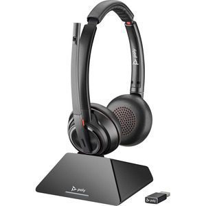 PLANTRONICS SAVI S8220 OTH WIRELESS UC STEREO DECT HEADSET,D200 DONGLE,PC, USB-A - Image 2