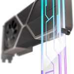Antec RGB GPU Support Bracket, Graphics Card Holder, Addressable RGB 5V 3PIN RGB Connector. Tempered Glass Black(LS)
