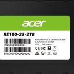 ACER RE100-2TB 2.5″ SATA lll SSD Writing Speed 503 MB/s Reading Speed 558 MB/s BL.9BWWA.110 -5 Year Warranty