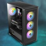 Antec AX81 E-ATX, 1x 360mm Radiator Front, 4x ARGB 12CM Fans 3x Front & 1x Rear included. RGB controller for six fans. Mesh Tempered Glass Case - SI (