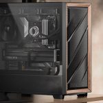 Antec Flux ATX, Black Premium Walnut Trim, 5x Black PWM Performance Fans. Ultra Cooling Design, ARGB Controller, Mid Tower Case