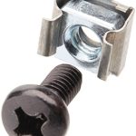 Astrotek M6 Cage Nuts & Screws (Pack of 10) Silver Color Oxide Finish Phillips Drive Length Fully Threaded
