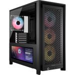 Corsair FRAME 4000D LCD RS ARGB Premium Mid-Tower PC Case - Black, ATX/E-ATX, TG panel, LCD, 430mm GPU, 170mm CPU clr, 360mm rad, USB-C, 2yr wty