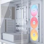 Corsair FRAME 4500X RS-R ARGB Panoramic Glass Mid-Tower PC Case White: 460mm GPU, 185mm CPU cooler, ARGB, USB 3.1, E-ATX support, smart cable routing