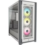 Corsair Icue 5000x Rgb Tempered Glass Mid-tower Atx Pc Smart Case – White, Atx/e-atx, 420mm Gpu, 170mm Cpu, 120-360mm Radiator, 6 Bays, Usb-c/usb-a (CC-9011213-WW)