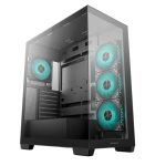 DeepCool CG580 4F Panoramic ATX Mid-Tower Case, 4 Pre-Installed Fans, Single Chamber, Up to 2x 360mm Radiators, Front 2 USB3.0 Ports