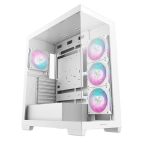 DeepCool CG580 4F WH Panoramic ATX Mid-Tower Case 4 x Pre Installed Fans Single Chamber Support Up to 2x 360mm Radiators Front 2x USB3_0 LS