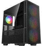 DeepCool Ch560 High Airflow Mid-tower Atx Case Magnetic Hybrid Mesh Tempered Glass 3 Pre Installed 140mm Argb Fans Ls (R-CH560-BKAPE4-G-1)