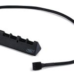 DeepCool FH-04 4 Port Fan Hub Compatible with 12V 3PIN/4PIN Fans Extend Up To 4 Fans 550mm Cable Length