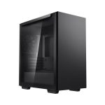DeepCool MACUBE 110 Black Minimalistic MicroATX Case Magnetic Tempered Glass Panel Removable Drive Cage Adjustable GPU Holder 1xPreinstalledFan
