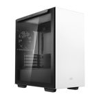 DeepCool MACUBE 110 White Minimalistic Micro-ATX Case Magnetic Tempered Glass Removable Drive Cage Adjustable GPU Holder 1x Preinstalled Fan