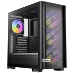 OKINOS Mid Tower Atx Case, Tempered Glass, Usb-c 5gbps, 4x120mm Argb Fans, 405mm Gpu, 175mm Cpu, 360mm Radiator Support (612 ARGB)