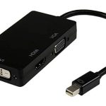 8ware 3 in1 Thunderbolt Mini DP DisplayPort to HDMI DVI VGA Hub Adapter Converter Cable for MacBook Air Mac Mini Microsoft Surface Pro 3/4/5
