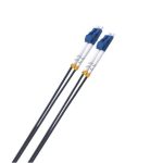 8ware 1m LC-LC OS2 Single Mode Dual-Core Fibre / Fiber Optic Cable UPC Duplex Armored Low Smoke Zero Halogen (LSZH) Jacket Black
