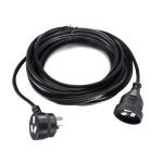 8Ware AU Power Cable Extension 3-Pin Male to Female 2m 3-Pin AU Piggy Back Black