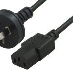 Astrotek AU Power Cable 2m - Male Wall 240v PC to Power Socket 3pin to IEC 320-C13 for Notebook/AC Adapter Black AU Certified