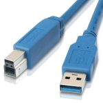 Astrotek USB 3.0 Printer Cable 2m Type A to Type B Male to Male for External HDD Hard Drive Printer Scanner USB Hub Docking Station Blue Color