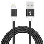 Astrotek 1m Usb Lightning Data Sync Charger Black Cable For Iphone X 9 8 7s 7 Plus 6s 6 Plus 5 5s Ipad Air Mini Ipod (AT-USBLIGHTNINGB-1M)