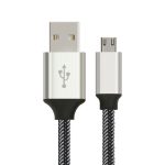 Astrotek 1m Micro Usb Data Sync Charger Cable Cord Silver White Color For Samsung Htc Motorola Nokia Kndle Android Phone Tablet & Devices (AT-USBMICROBW-1M)