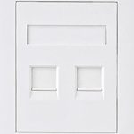 Astrotek CAT6 RJ45 Network Wall Face Plate Outlets 86x86mm 2 Port Socket Kit LS