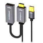 mbeat® Tough Link HDMI to DisplayPort Adapter with USB Power Seamless Signal Transfer Plug-and-Play Convenience Cable Length: 15cm Package