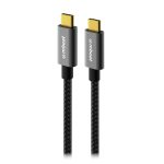mbeat® Tough Link 1.8m USB 3.2 Gen2 USB-C Cable - Space Grey transfer at speeds up to 10Gbps Video Resolution: Maximum 4K/60Hz