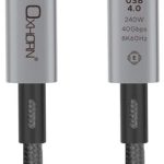 Oxhorn USB 4.0 USB-C Cable 1m Type C to Type C Gen3 40Gbps 5A 100W 8K@60Hz E-Marker Chip Aluminum Header  Supports USB 3.2 / 3.1 / 3.0 Black