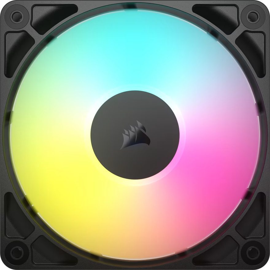 Corsair RS120 ARGB 120mm PWM Fan Single Pack, STATIC PRESSURE Flow Type, 2100 RPM, 72.8 CFM, 36 dBA