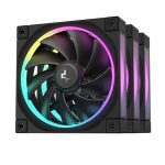 DeepCool FL12 3IN1 3-Pack 120mm ARGB Fans 4-pin PWM Fluid Dynamic Bearing Addressable RGB LED