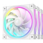 DeepCool FL12 3IN1 WH 3-Pack 120mm ARGB Fans 4-pin PWM Fluid Dynamic Bearing Addressable RGB LED
