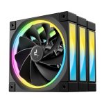 DeepCool FL12R 120mm 3-Pack Unique Addressable RGB High Performance Low Noise 4-pin PWM Fluid Dynamic BearingFans