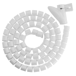 Brateck 25mm/1' Diameter Coiled Tube Cable Sleeve Material Polyethylene(PE) Dimensions 1000x25mm - White (LS)